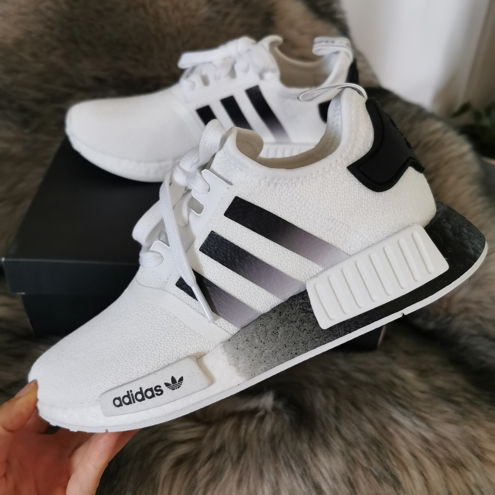 ADIDAS NMD_R1 WHITE BLACK OMBRE SHOES